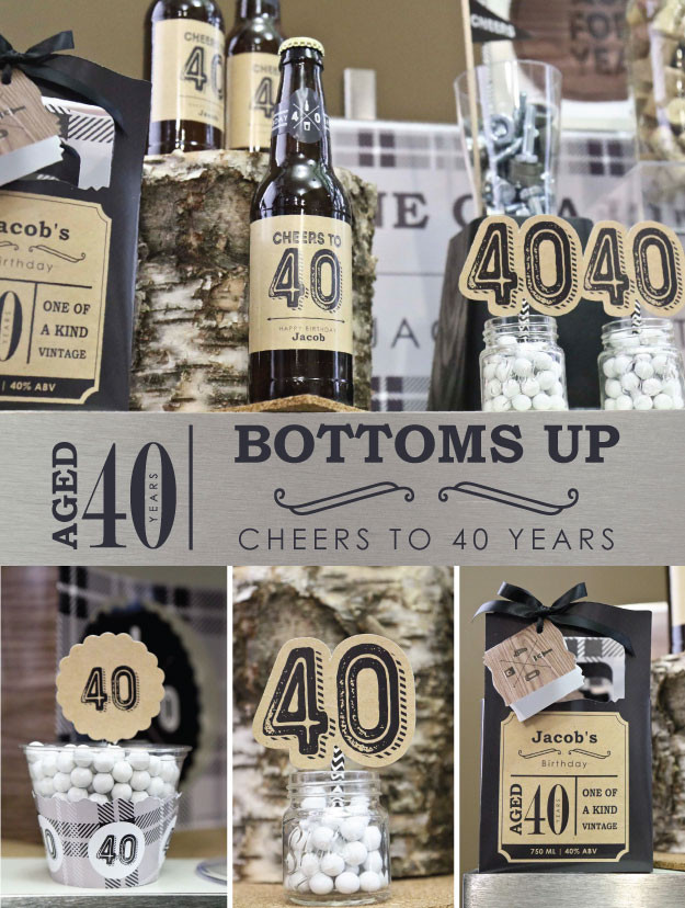 40Th Birthday Party Ideas Man
 Birthday Party Ideas for Men Cheers to 40 Years Milestone