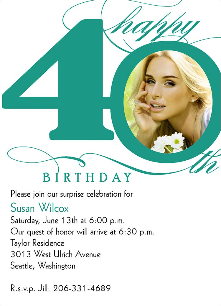 40th Birthday Party Invitation Wording
 40th Birthday Invitation Wording – Bagvania