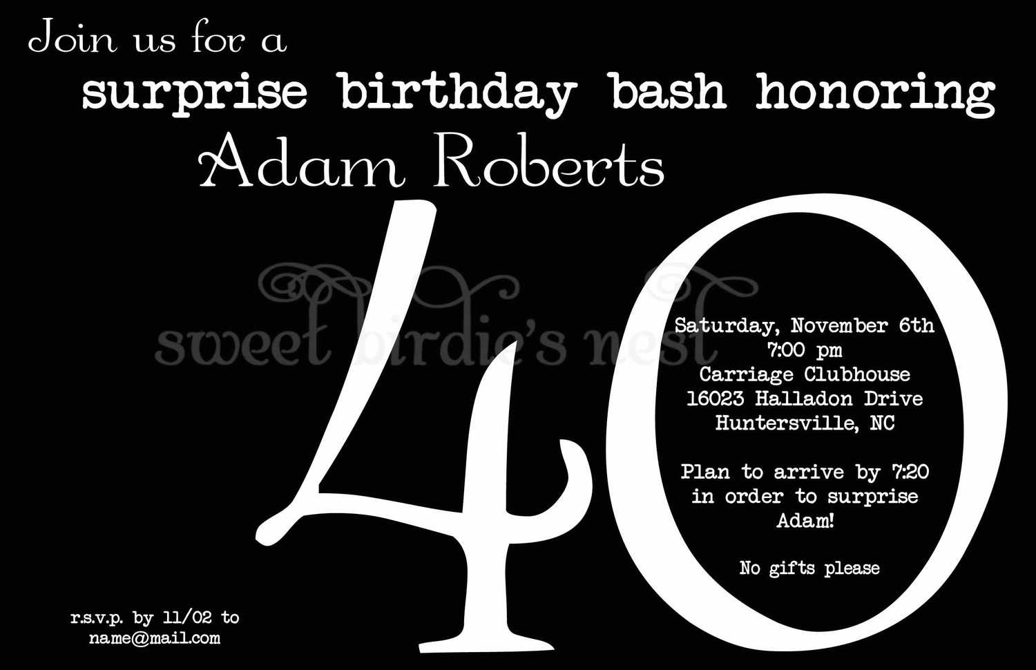 40th Surprise Birthday Invitations
 40th Surprise Birthday Party Invitations – FREE Printable