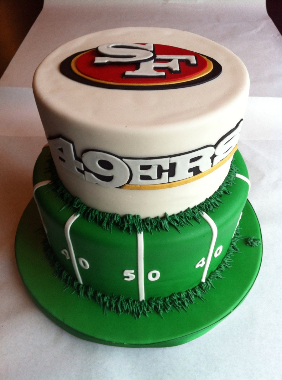 49ers Birthday Cake
 San Francisco 49Ers Cake All Fondant With Royal Icing