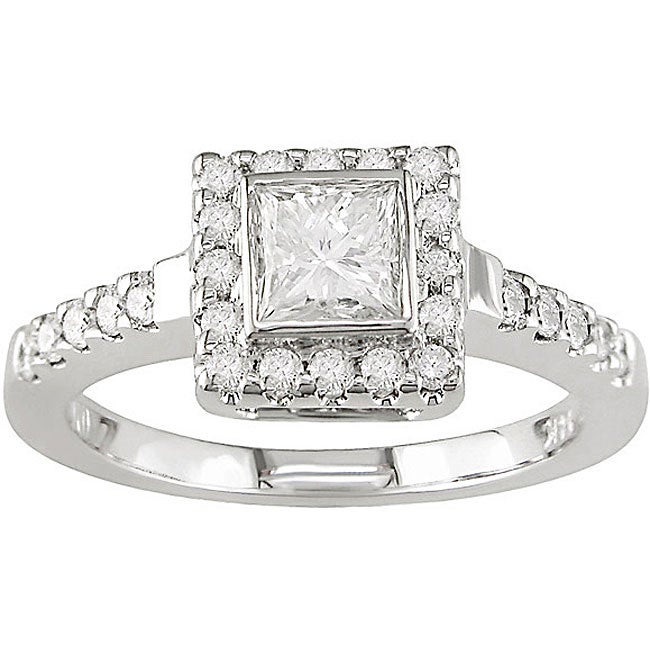 4ct Diamond Engagement Ring
 14k White Gold 3 4ct TDW Diamond Engagement Ring G H I1