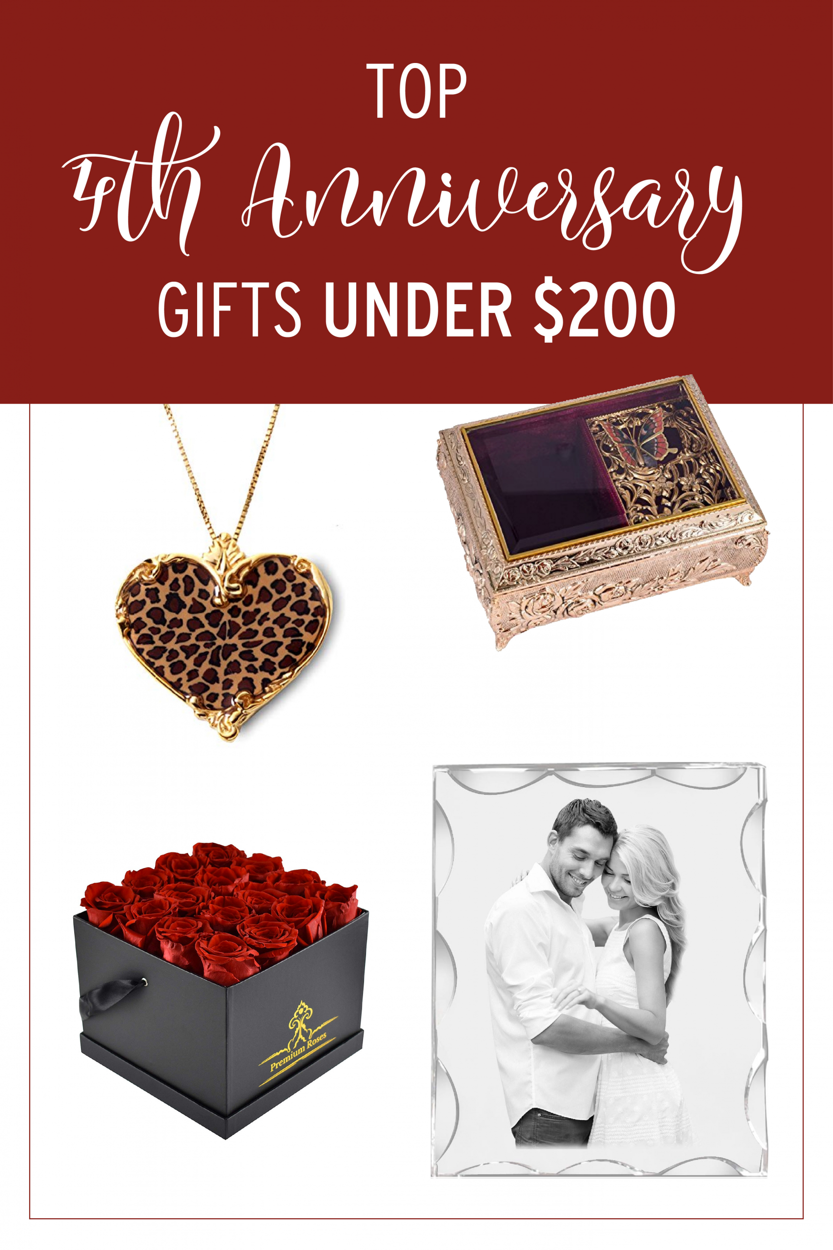 4Th Anniversary Gift Ideas For Her
 4th Anniversary Gifts for Her Under $200