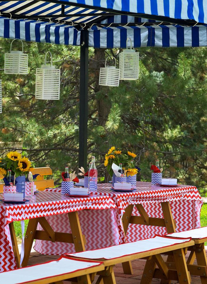 4Th Of July Backyard Party Ideas
 Kara s Party Ideas 4th of July outdoor summer patriotic