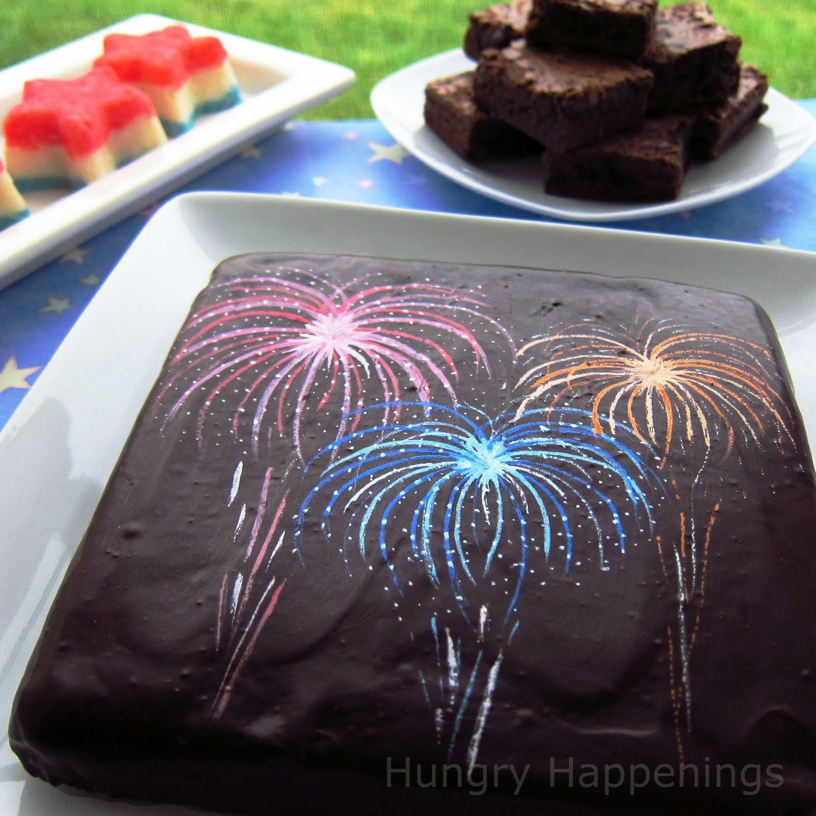 4Th Of July Brownies
 Add some fireworks to your brownies this 4th of July