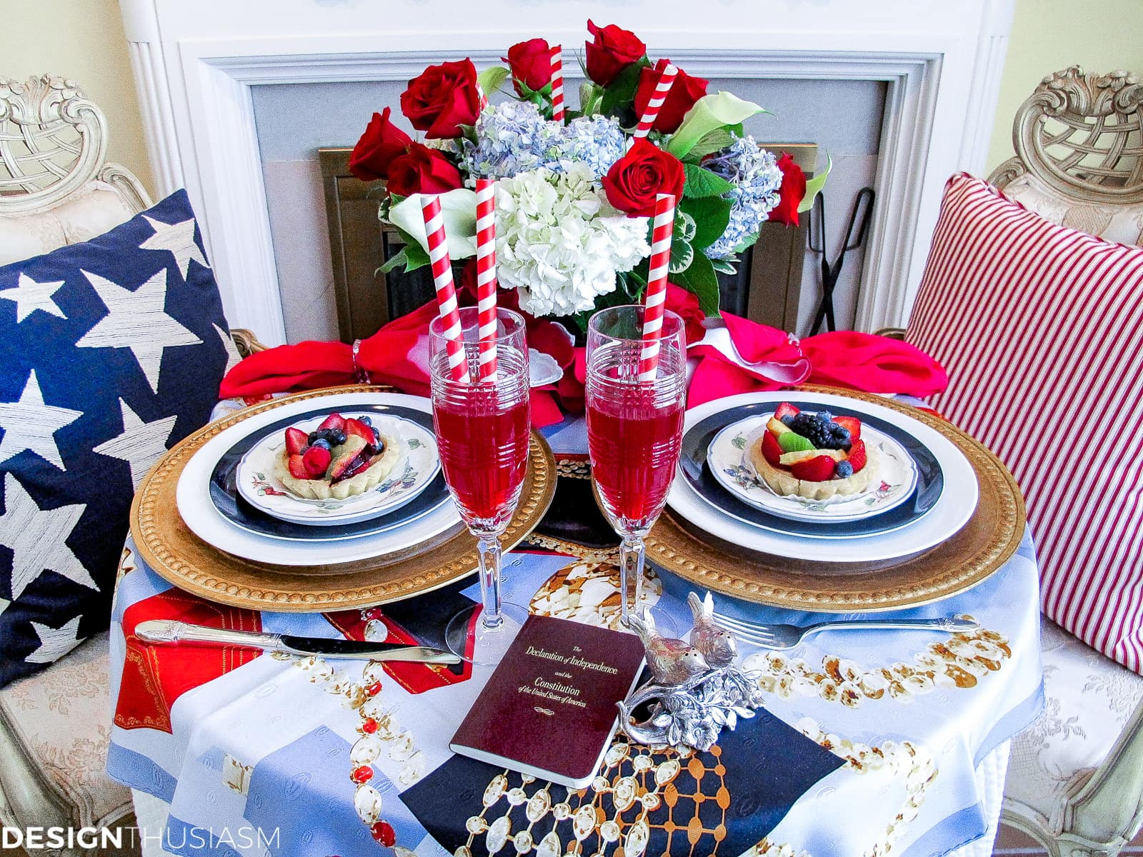 4th Of July Decor
 Patriotic Decorations Elegant Fourth of July Table Decor