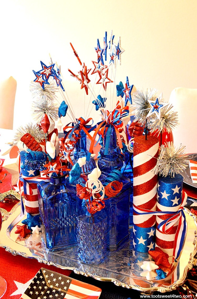 4th Of July Decor
 Decorating the Table for 4th of July Toot Sweet 4 Two