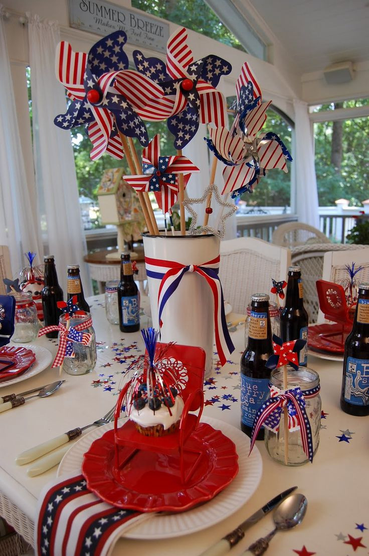 4th Of July Decorating Ideas
 144 best images about Red White and Blue Table Settings on