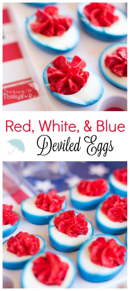 4Th Of July Deviled Eggs
 Fourth of July Deviled Eggs