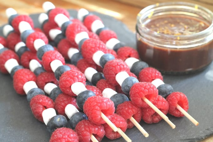 4Th Of July Fruit Desserts
 4th July Fruit Skewers with Chocolate Orange Sauce My