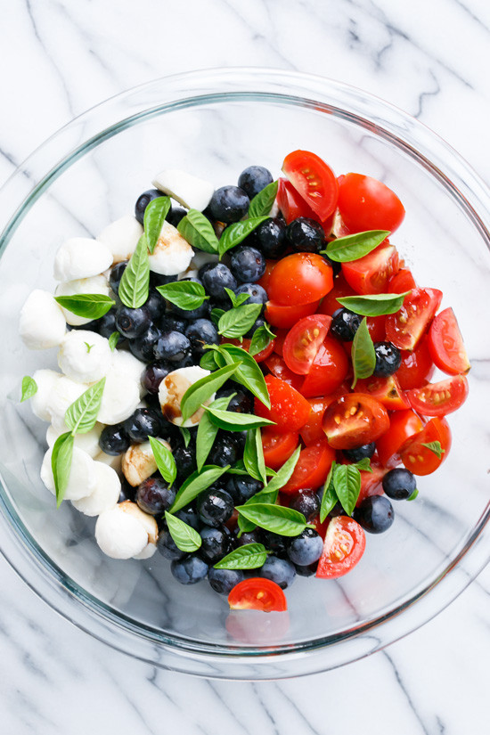 4Th Of July Salads
 Blueberry Caprese Salad