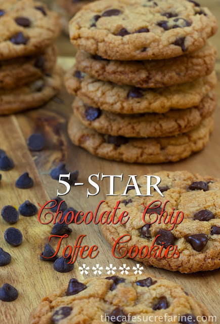 5 Star Chocolate Chip Cookies
 5 Star Chocolate Chip Toffee Cookies thecafesucrefarine