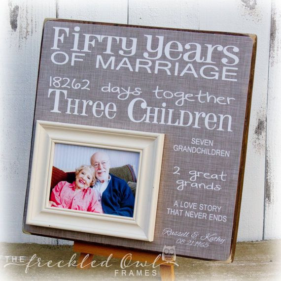 50Th Anniversary Gift Ideas For Grandparents
 50th Anniversary Gift Golden Anniversary Fifty Years of