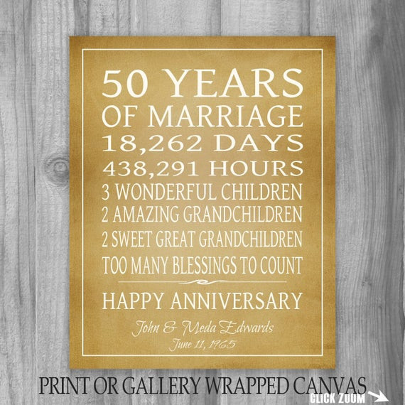 50Th Anniversary Gift Ideas For Grandparents
 Golden Anniversary Gift Grandparents 50th by PrintsbyChristine