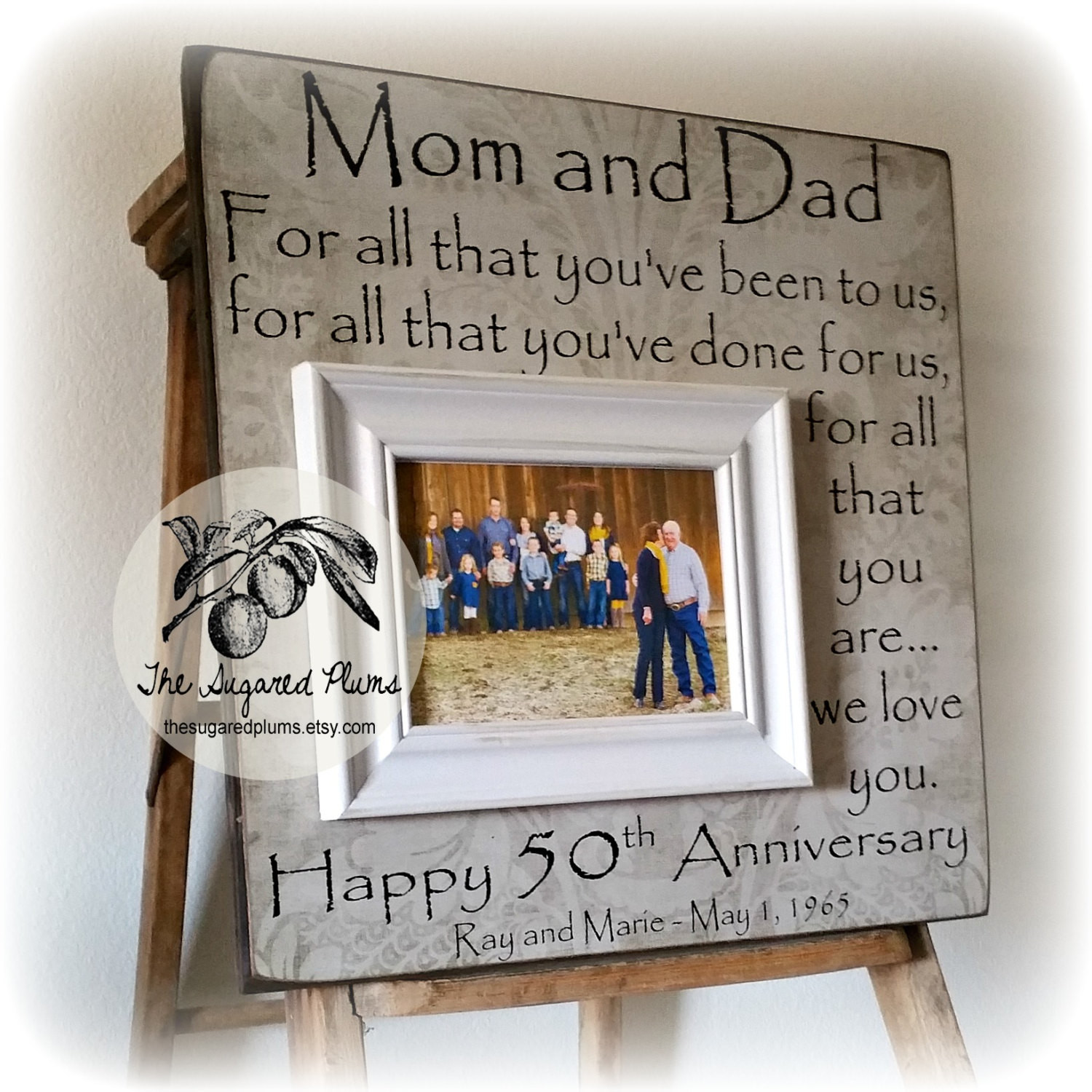 50Th Anniversary Gift Ideas For Grandparents
 50th Anniversary Gifts Parents Anniversary Gift by