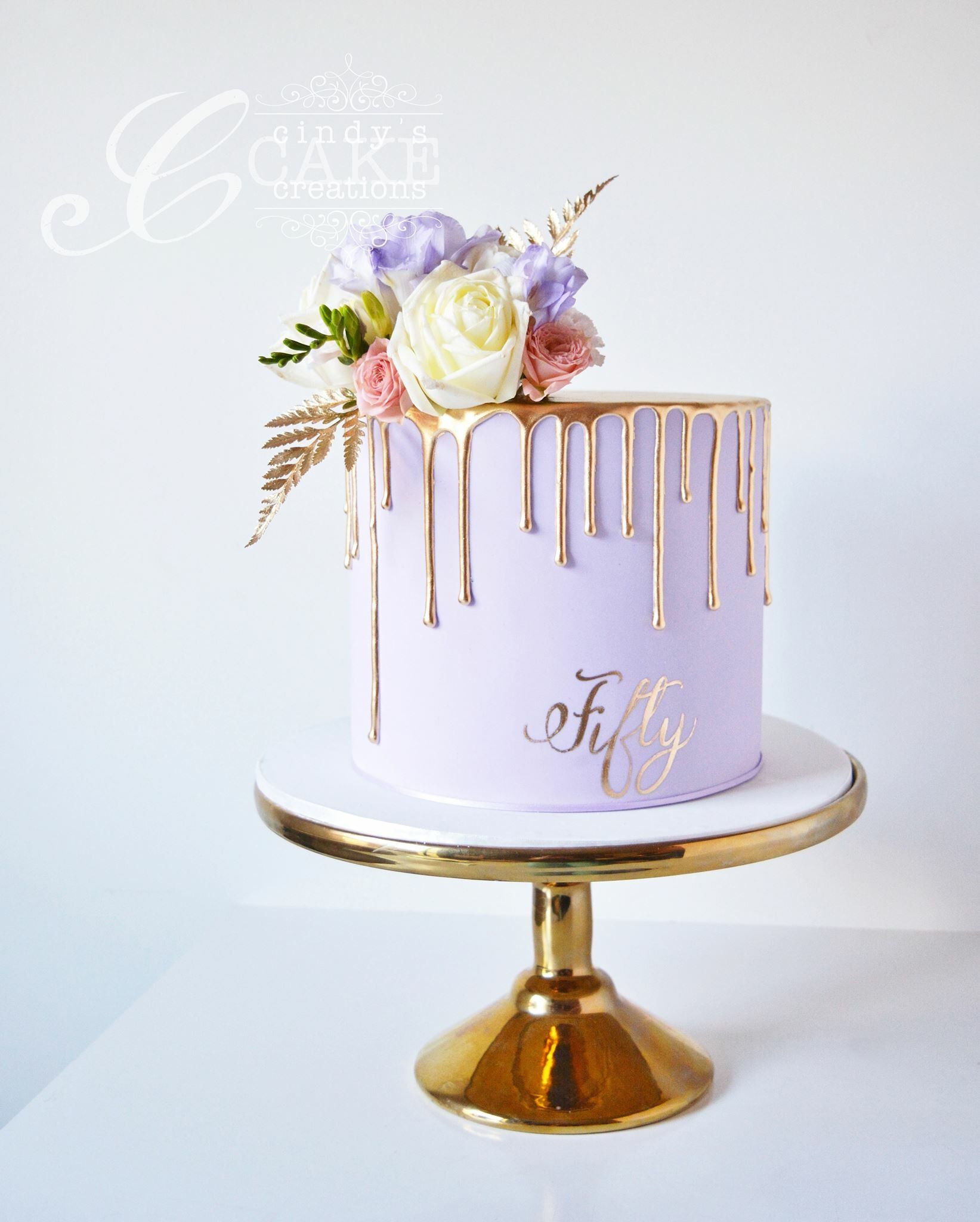 50th Birthday Cake Ideas For Her
 Gold Drip Cake 50th Birthday Cake
