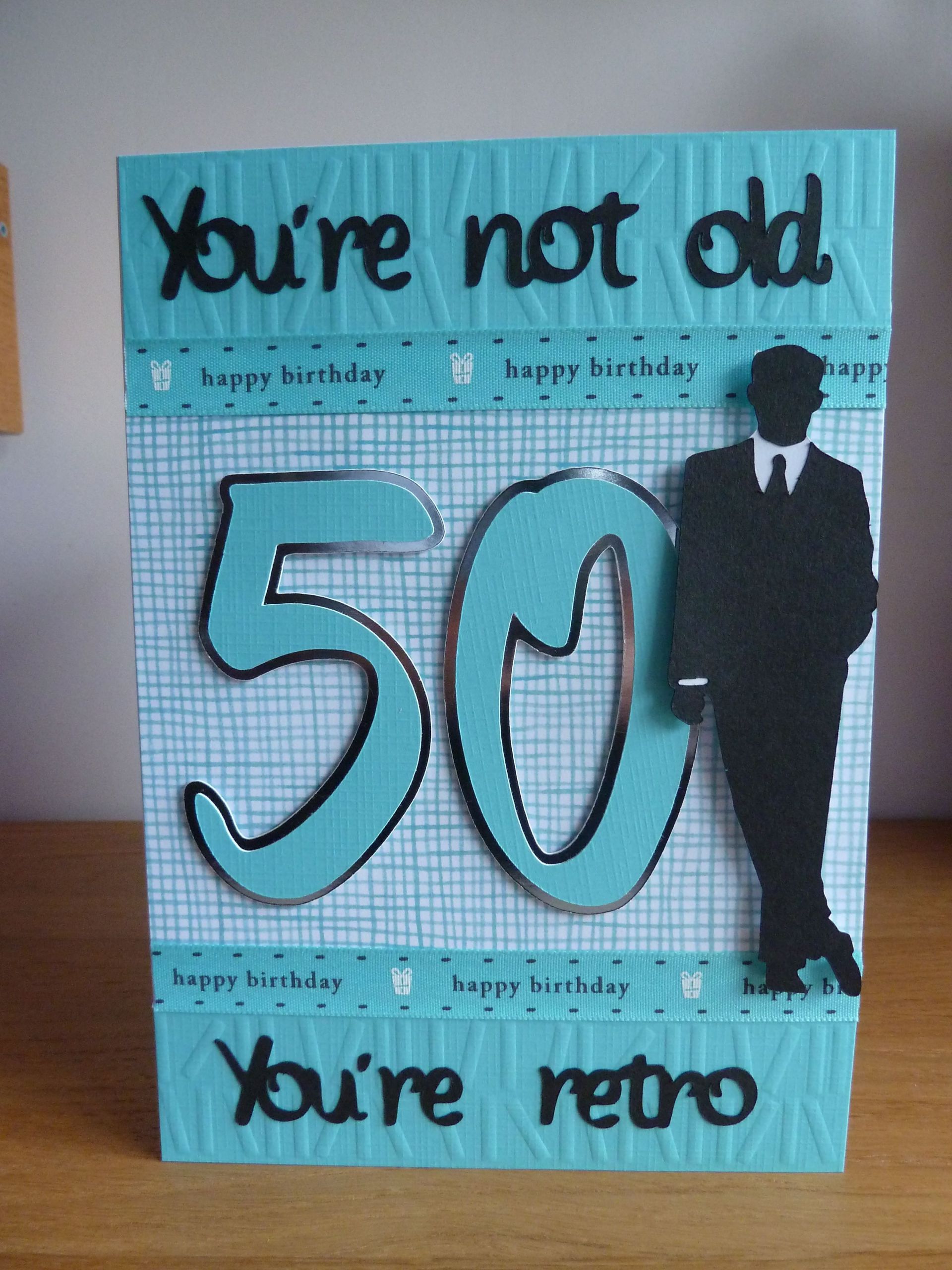 50th Birthday Card Ideas
 Cricut suburbia has some great images for male cards Used