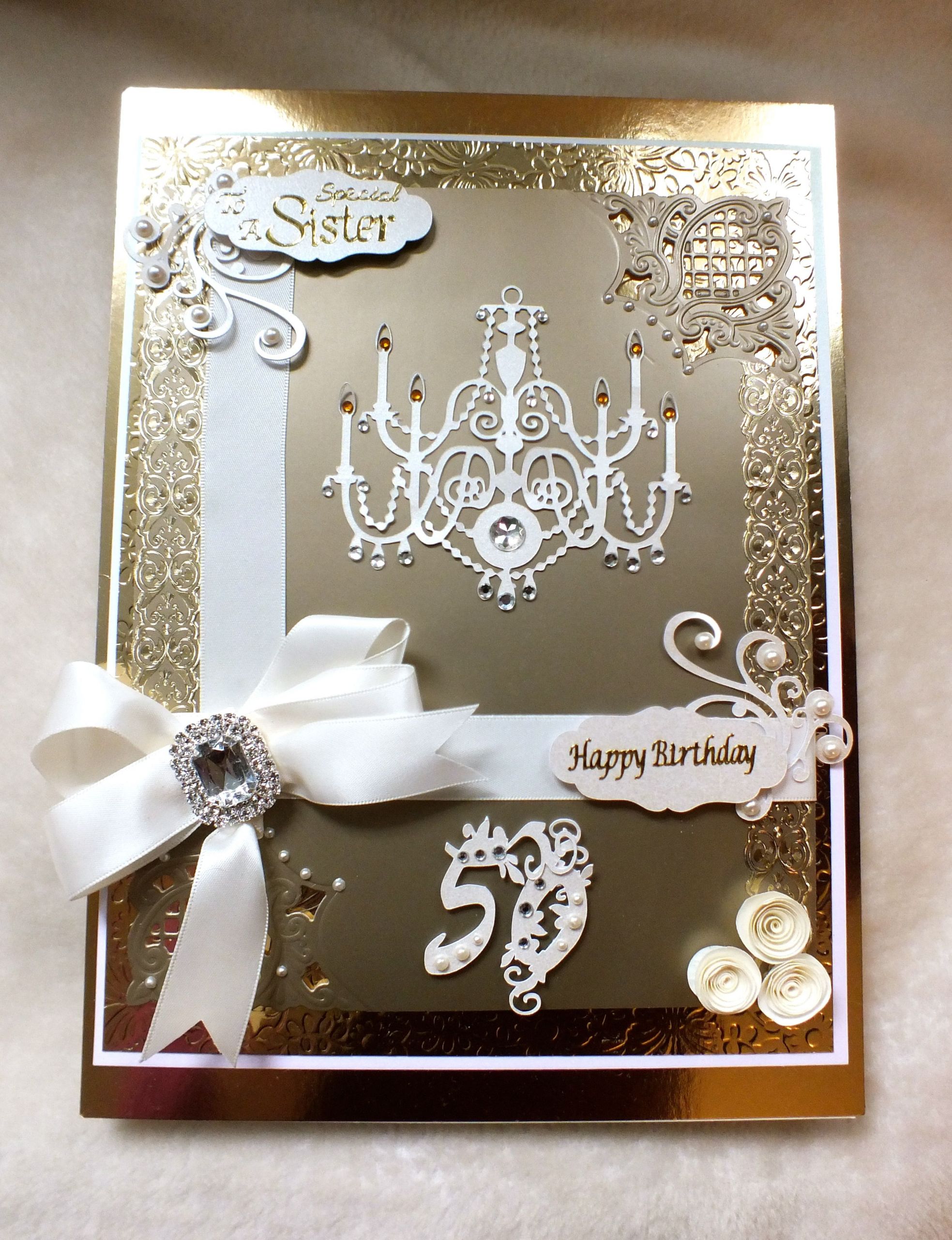 50th Birthday Card Ideas
 Bespoke Luxury Handmade 50th Birthday Card