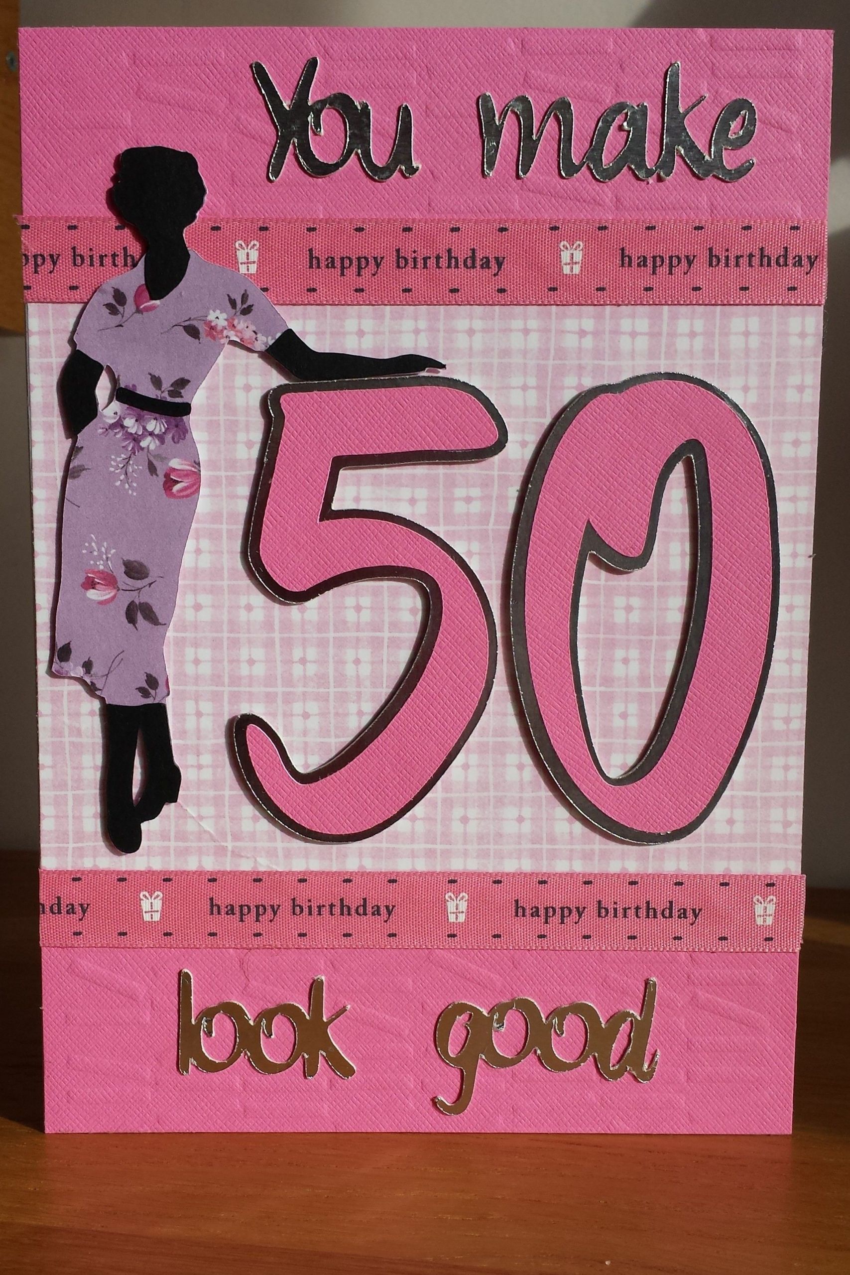 50th Birthday Card Ideas
 Cricut suburbia 50th birthday card