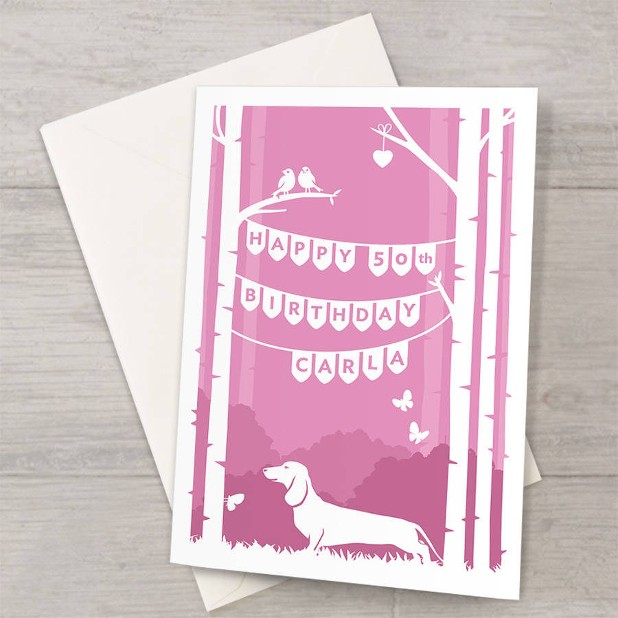 50th Birthday Card Ideas
 personalised 50th birthday card by well bred design