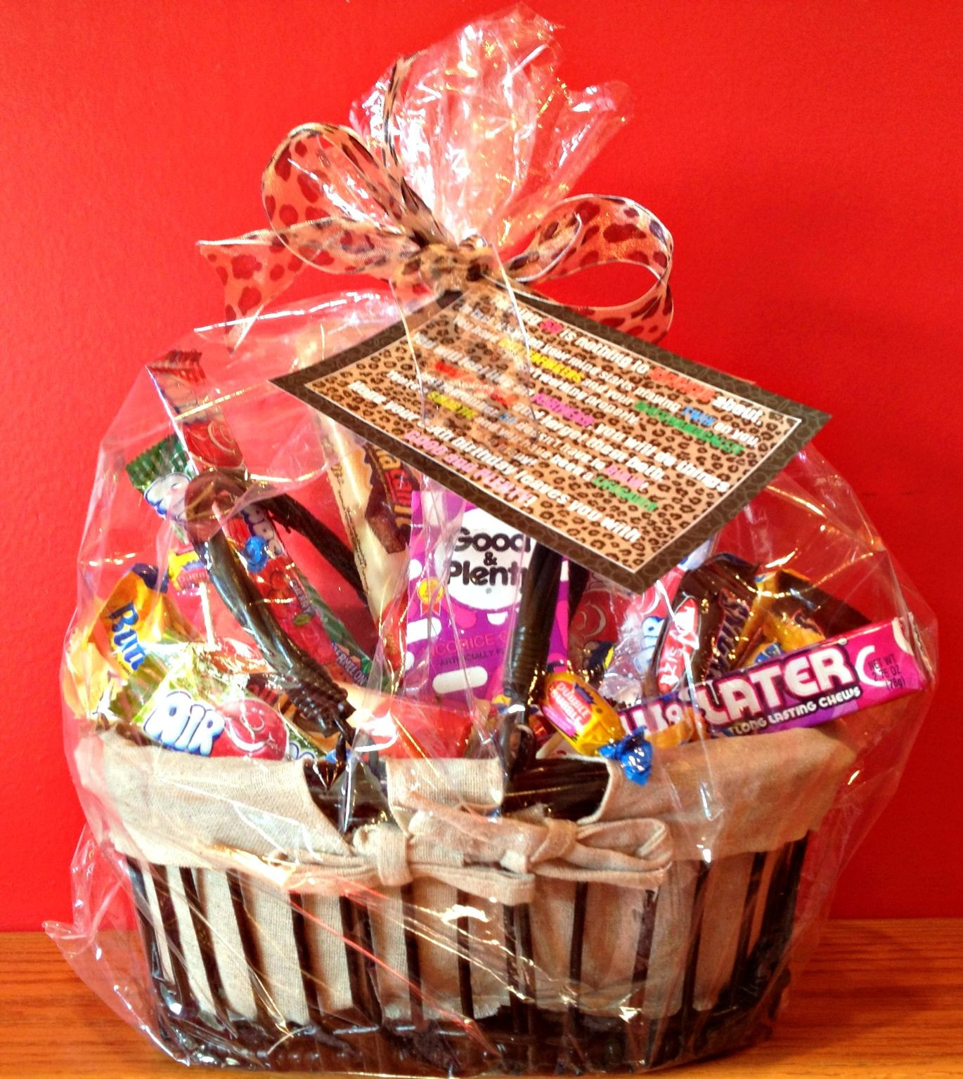 50Th Birthday Gift Ideas For Brother
 50th Birthday Candy Basket and Poem DIY Gift Candy Basket