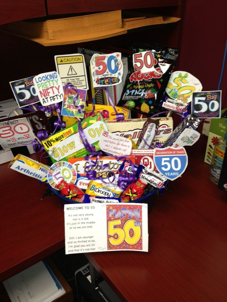 50Th Birthday Gift Ideas For Men Funny
 Ideas For A 50th Birthday Gift Basket