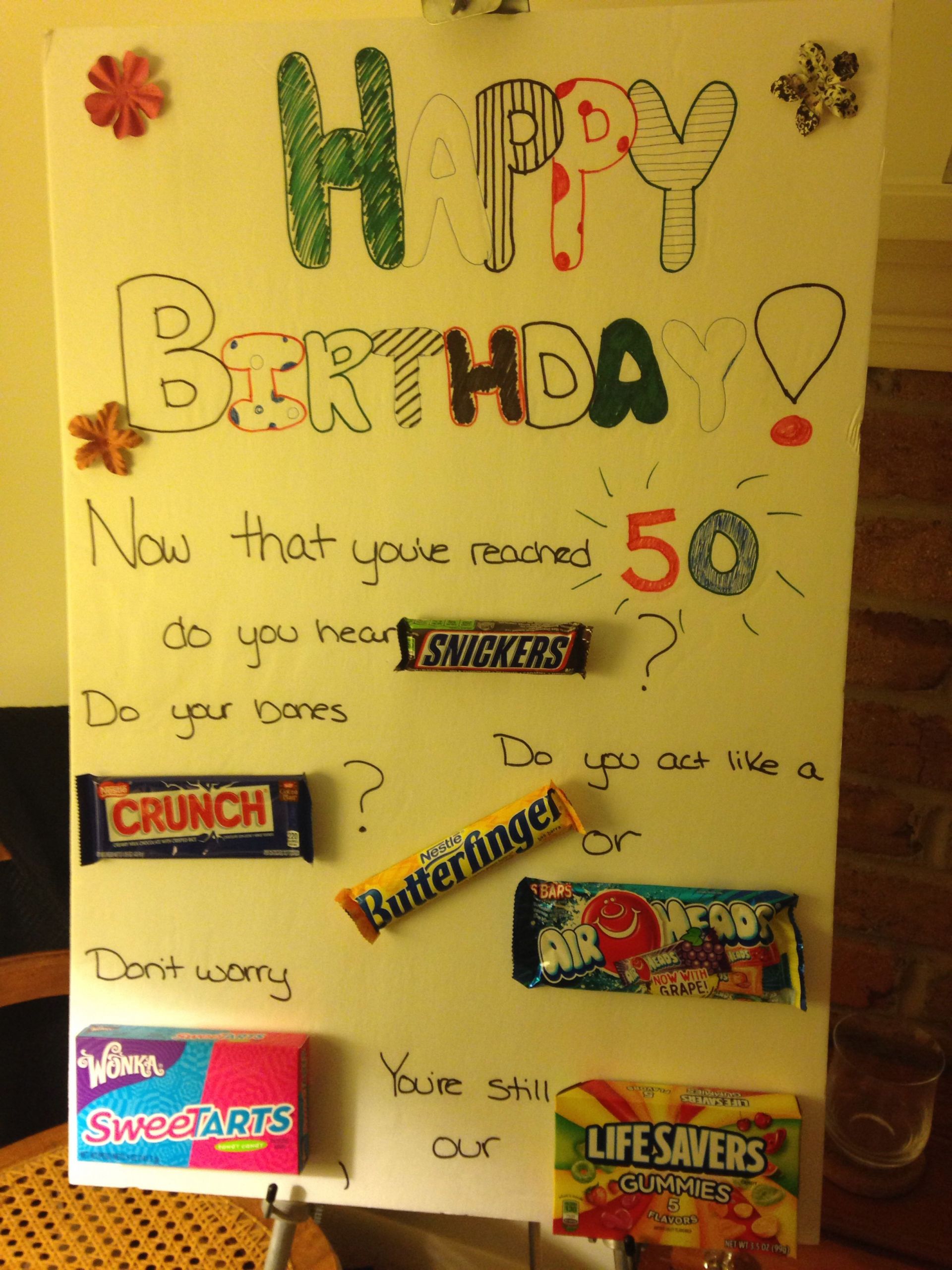 50Th Birthday Party Ideas For Mom
 Homemade poster for mom s 50th birthday party