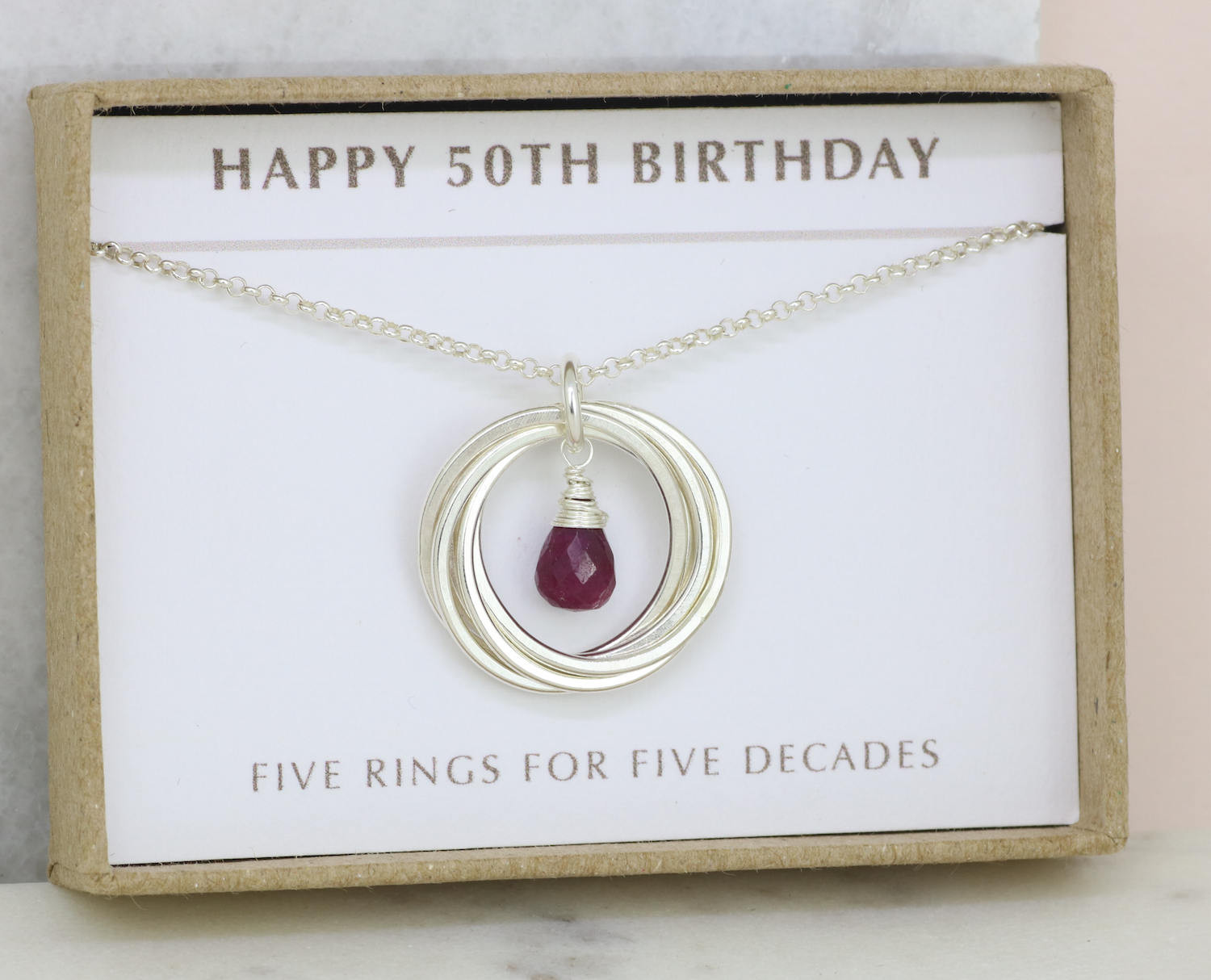 50Th Birthday Party Ideas For Wife
 50th birthday t ruby necklace t for wife July
