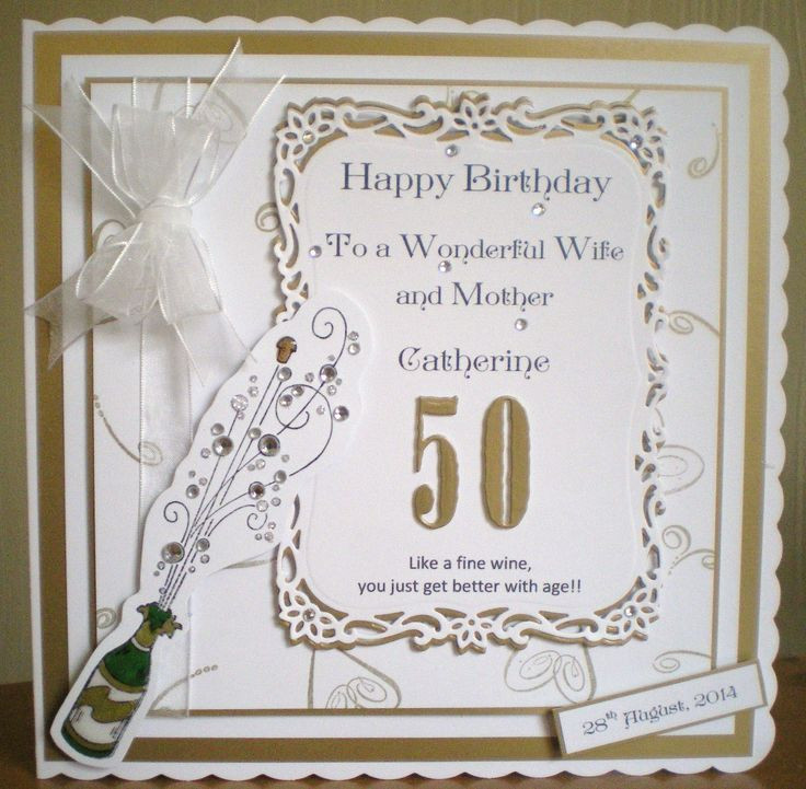 50Th Birthday Party Ideas For Wife
 17 Best images about 50th Birthday cards on Pinterest
