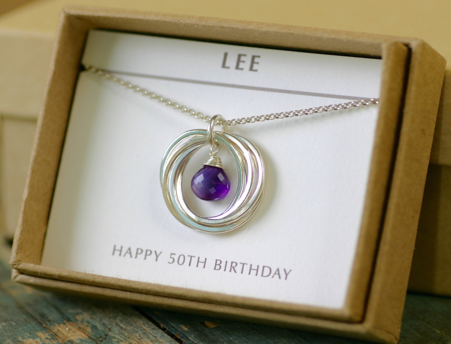 50Th Birthday Party Ideas For Wife
 50th birthday t for her amethyst necklace for wife t