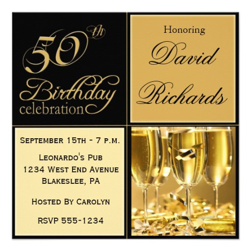 50th Birthday Party Invitation
 FREE Printable Elegant 50th Birthday Party Invitations