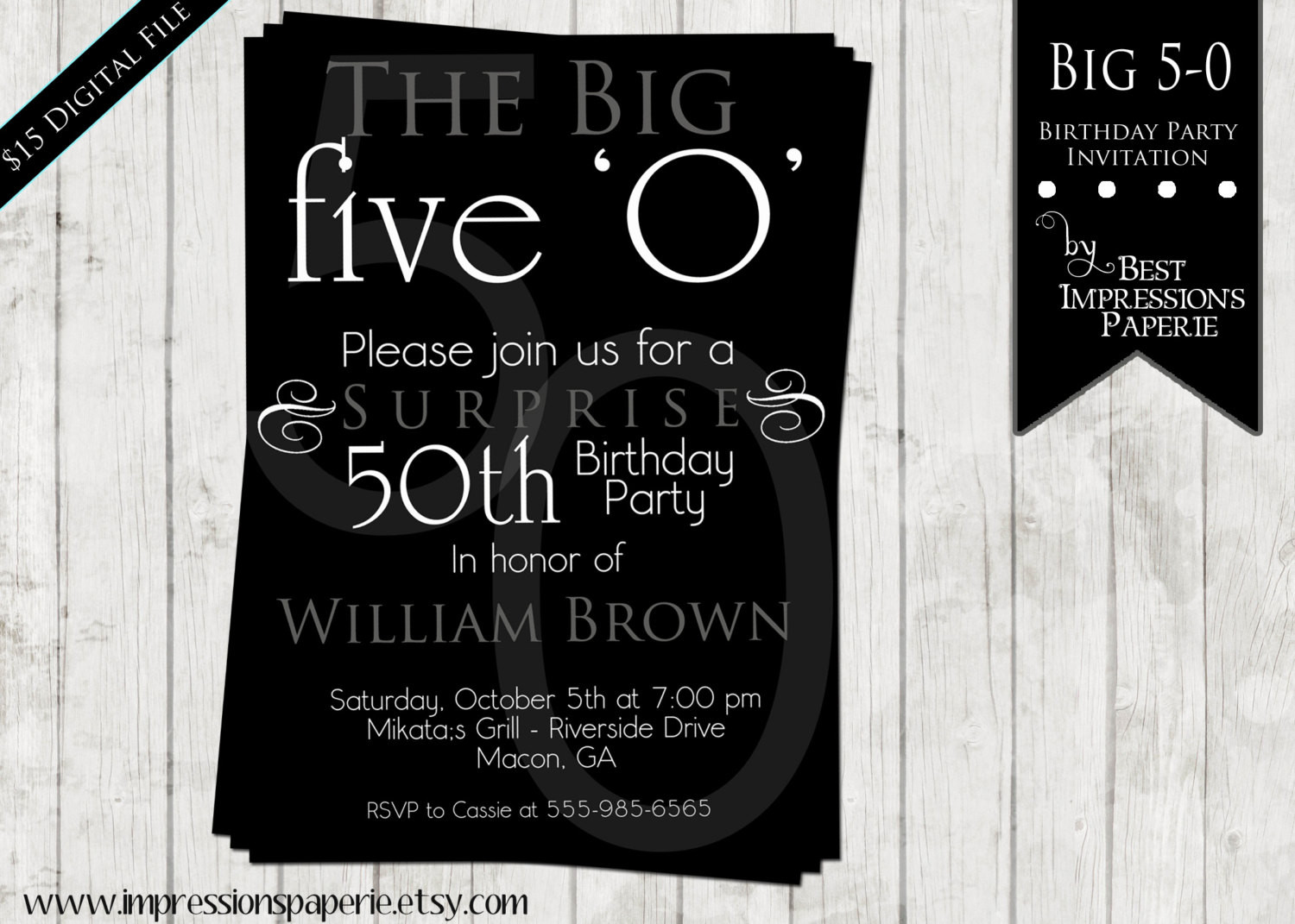50th Birthday Party Invitation
 50th Birthday Party Invitations For Men