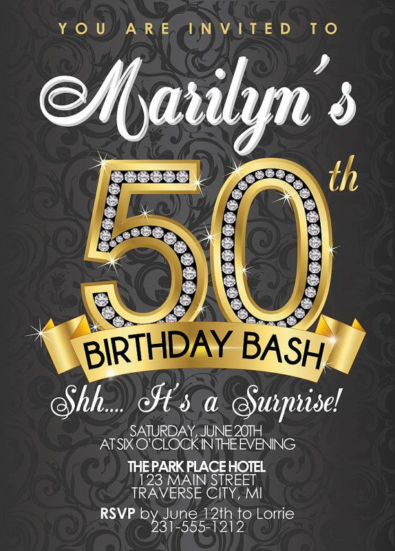 50th Birthday Party Invitation
 FREE 50th Birthday Party Invitations Wording – FREE