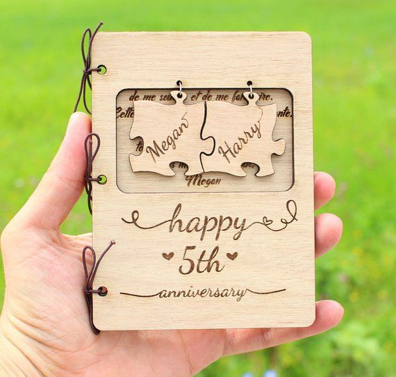 5Th Anniversary Gift Ideas For Couple
 Personalised 5th Anniversary Card Anniversary Gift Coupl