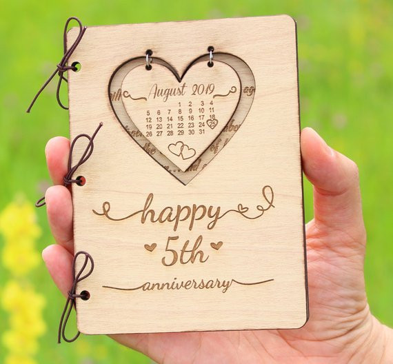 5Th Anniversary Gift Ideas For Couple
 Personalised 5th Anniversary Card Anniversary Gift Couples