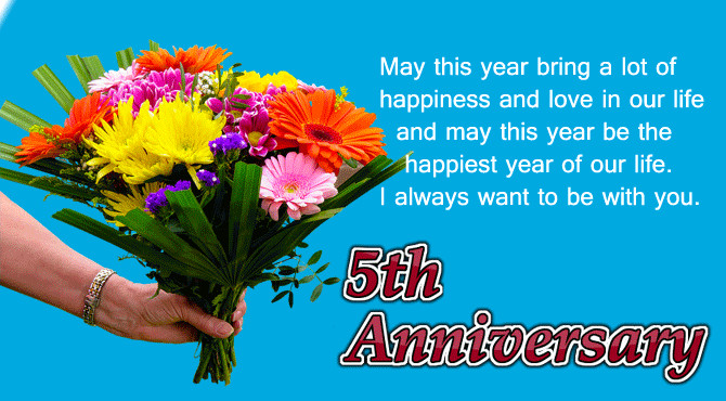 5Th Anniversary Quotes
 5th Year Marriage Anniversary Wishes Quotes