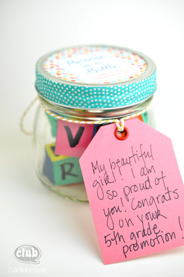5Th Grade Girl Graduation Gift Ideas
 Message in a Bottle Homemade Graduation Gift Idea
