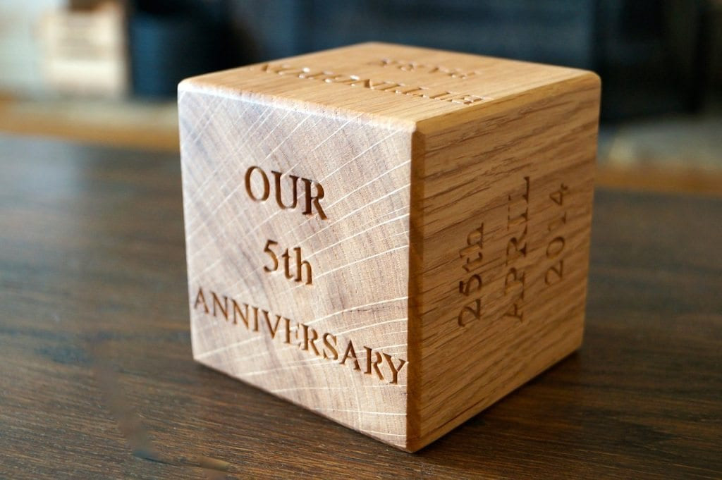 5Th Year Anniversary Gift Ideas
 5th Year Anniversary Block