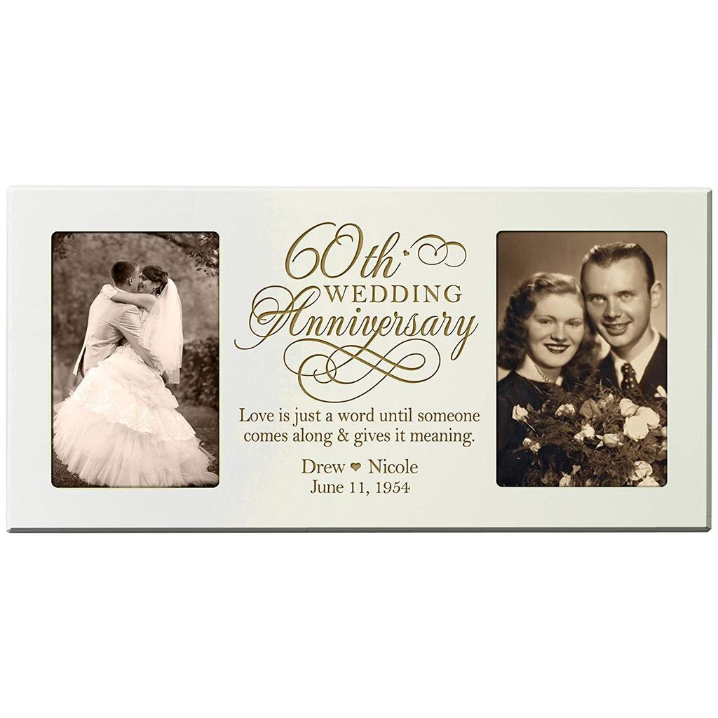 60 Wedding Anniversary Gift Ideas
 Personalized 60th Anniversary Picture frame Gift Custom 60