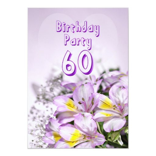 60 Year Old Birthday Party Ideas
 Birthday party invitation 60 years old