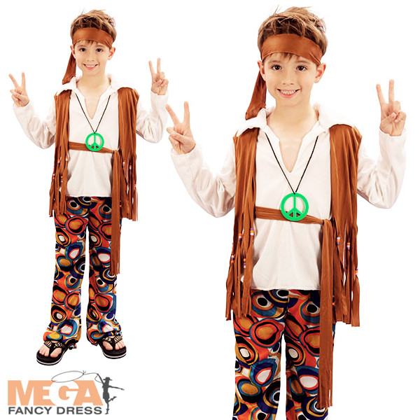 60S Kids Fashion
 Hippy Boy Costume Groovy 1960s Hippie Child Kids 60s 70s