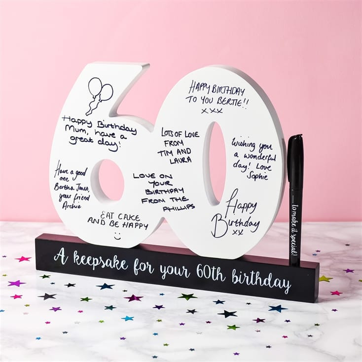 60Th Birthday Gift Ideas For Him
 60th Birthday Signature Number