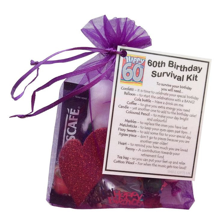60Th Birthday Gift Ideas
 60th Birthday Gift Unique Novelty survival kit Great