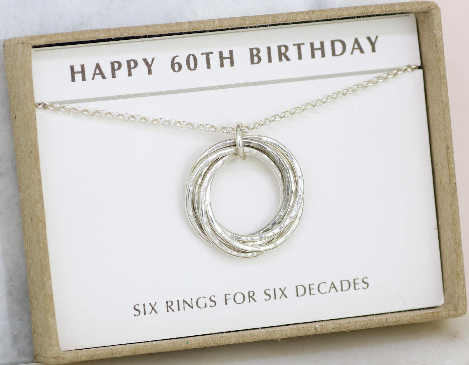 60Th Birthday Gift Ideas
 60th birthday t 60th t for her silver 6 interlocking