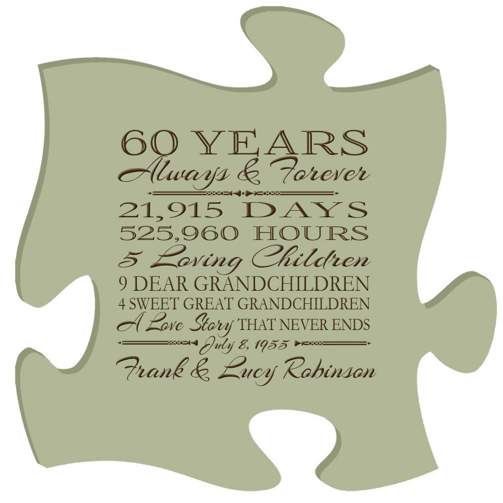 60Th Wedding Anniversary Gift Ideas For Grandparents
 Personalized 60th anniversary t for him 60th