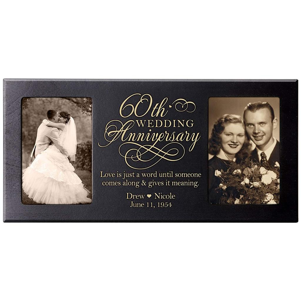 60th Wedding Anniversary Gift Ideas For Parents
 Personalized 60th Anniversary Picture frame Gift Custom 60