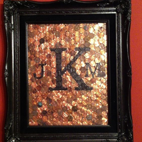 7 Year Anniversary Copper Gift Ideas
 7th wedding anniversary Old frames and Pennies on Pinterest