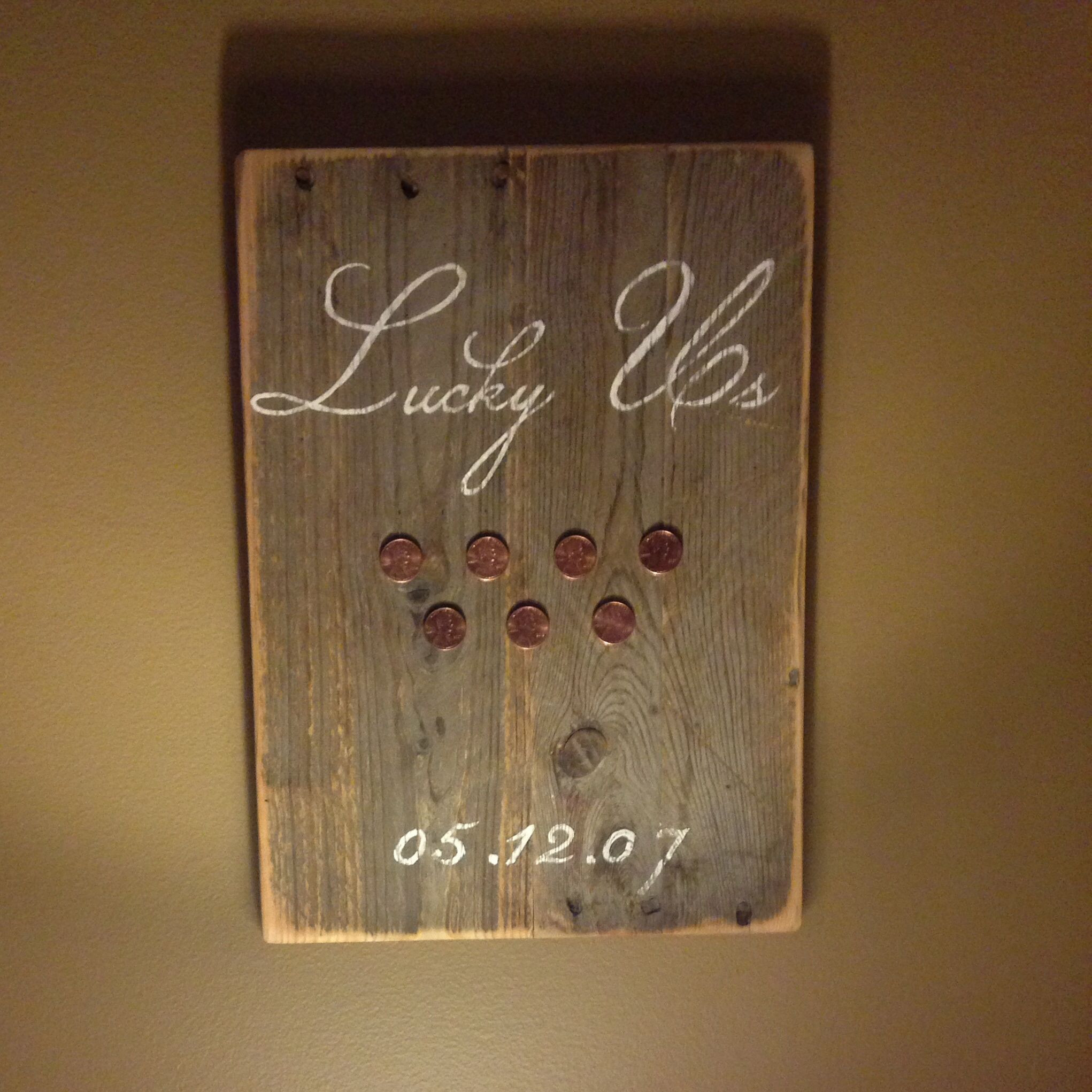 7 Year Anniversary Copper Gift Ideas
 Seven year copper anniversary t to my wife Pallet wood