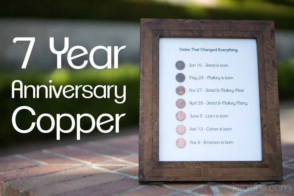 7 Year Anniversary Traditional Gift Ideas
 7 Year Anniversary Present Copper Project