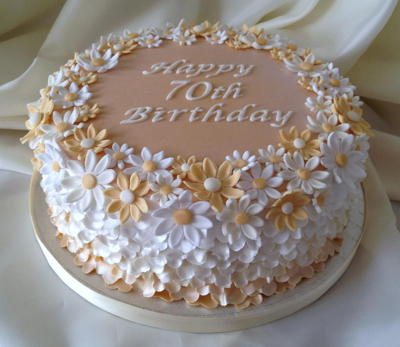 70th Birthday Cake Ideas
 Frills and Flowers 70th Birthday cake