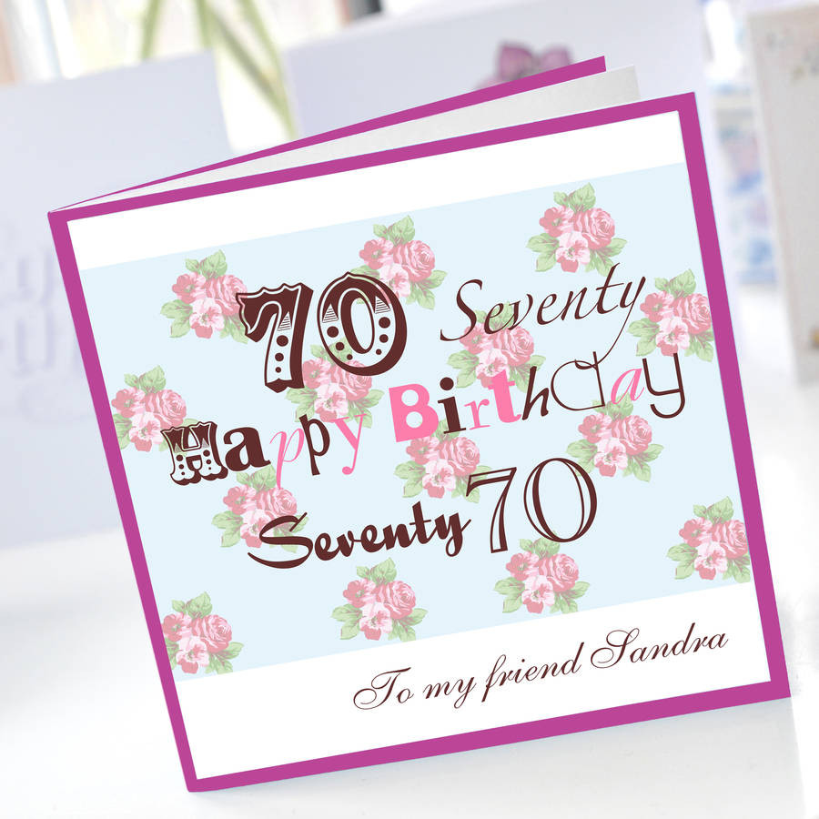 70th Birthday Cards
 personalised 70th birthday card by amanda hancocks
